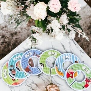 Set of 6 Neutral Baby Closet Clothes Size Dividers